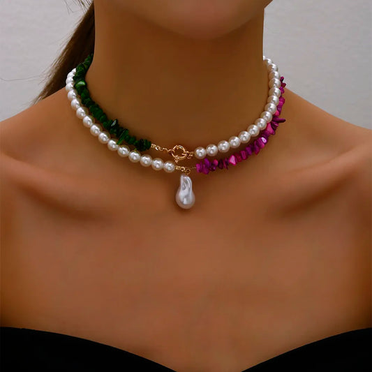 pearl colorful necklace