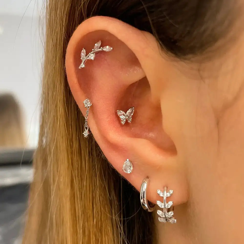 sparkle earrings piercing