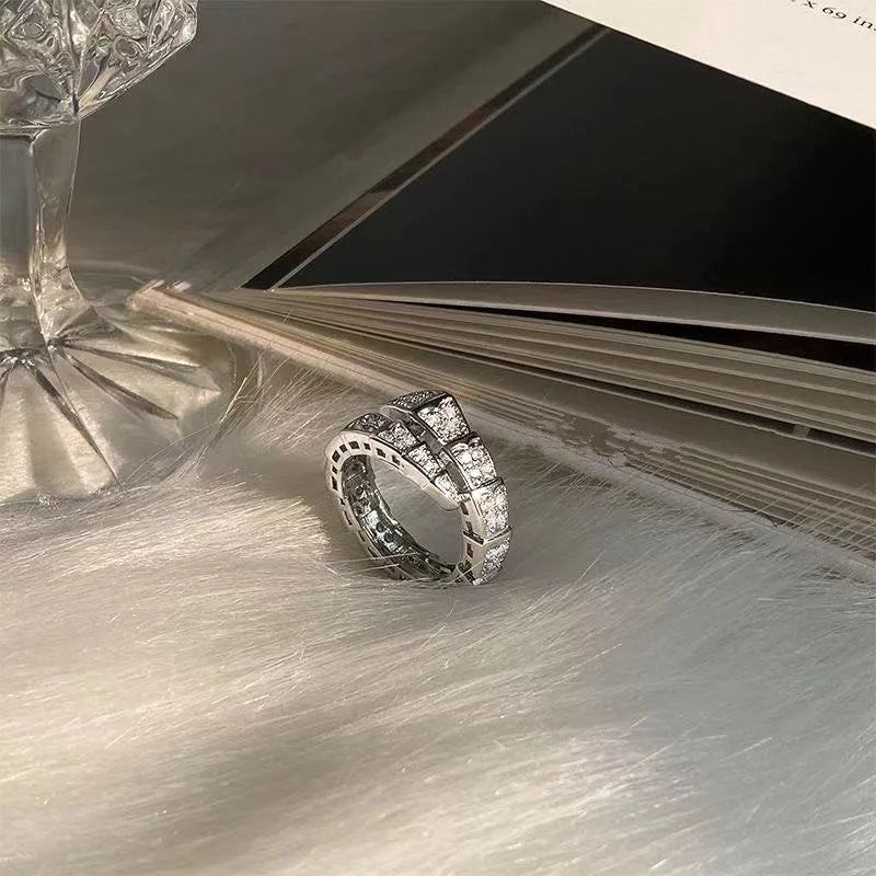 Crystal silver Ring