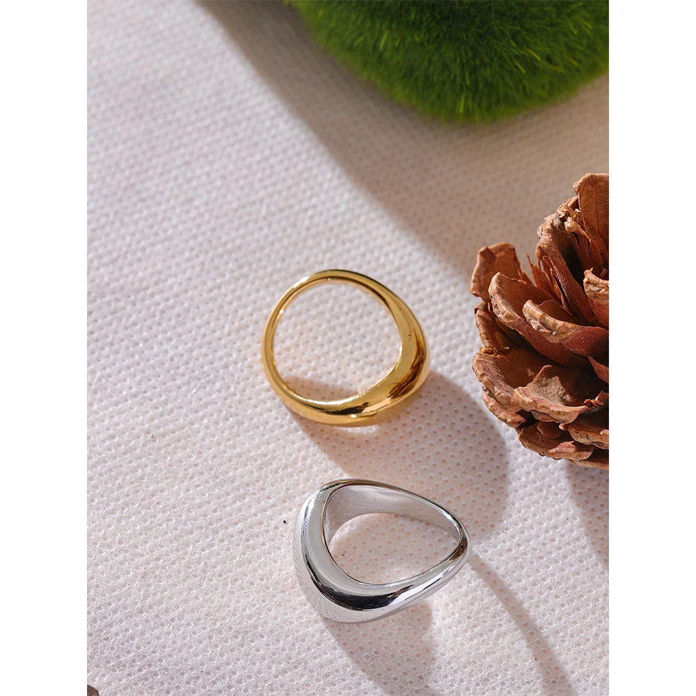 Smooth Stainless Steel Metal Finger Ring